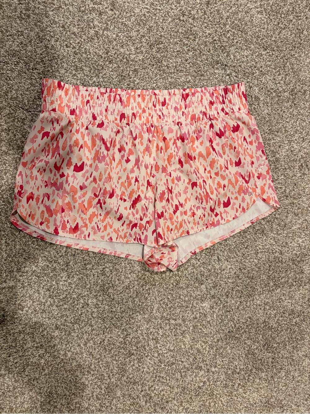 GAP Pink and Peach Abstract Print Athletic Shorts
